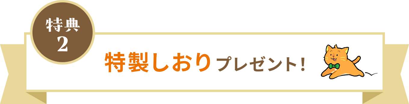 特典2 特製しおりプレゼント！