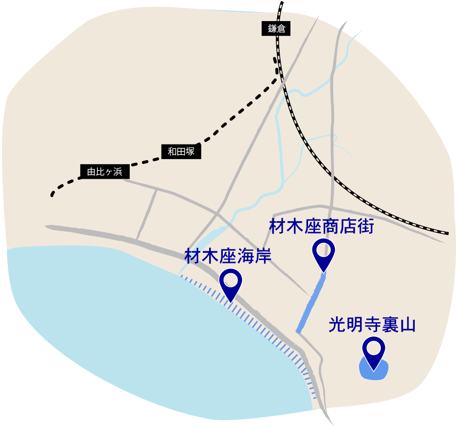 鎌倉材木座マップ